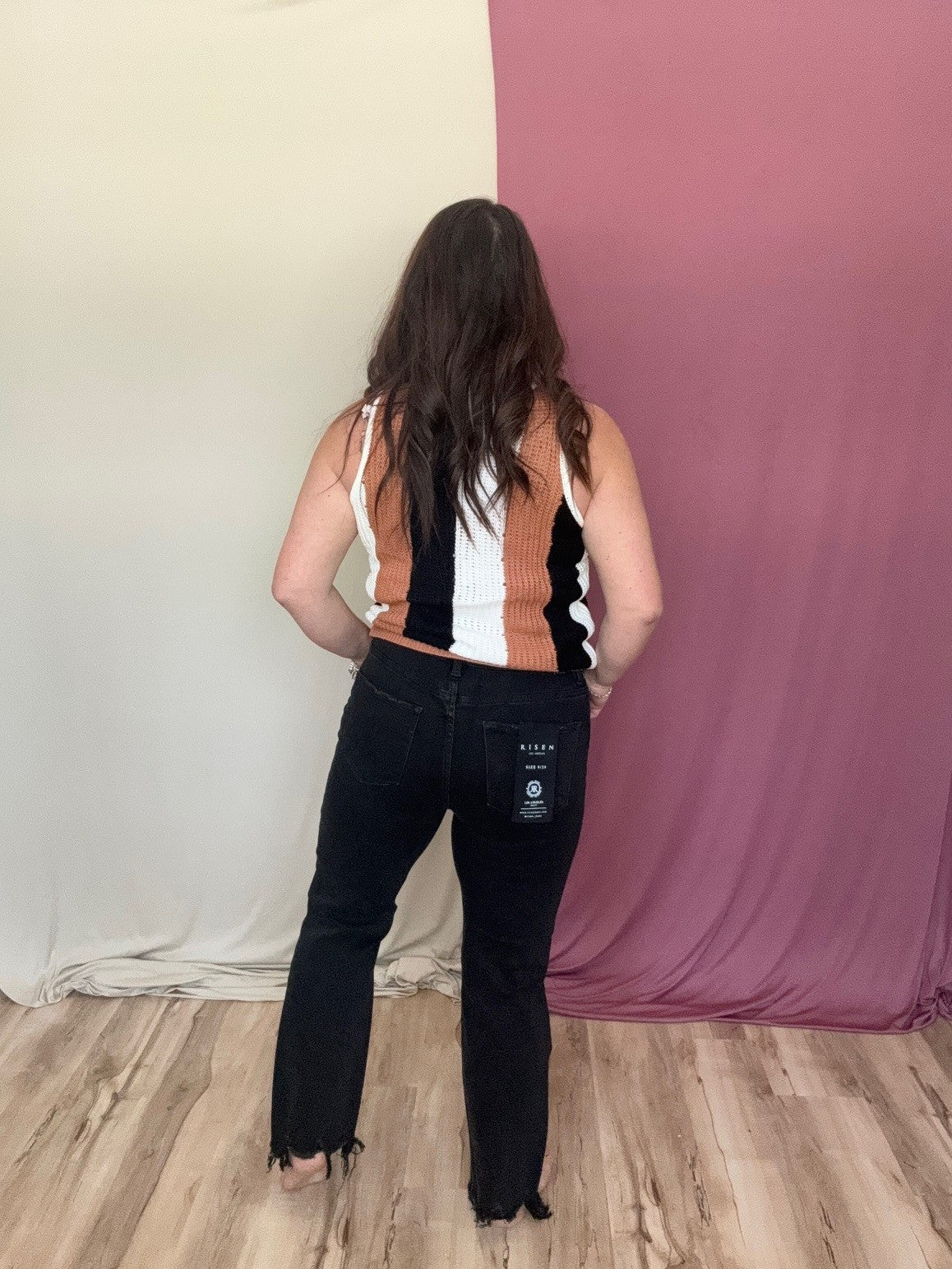 Risen Black Distress Jeans