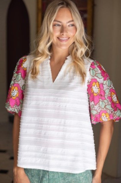 Mellie Floral Embroidered Top