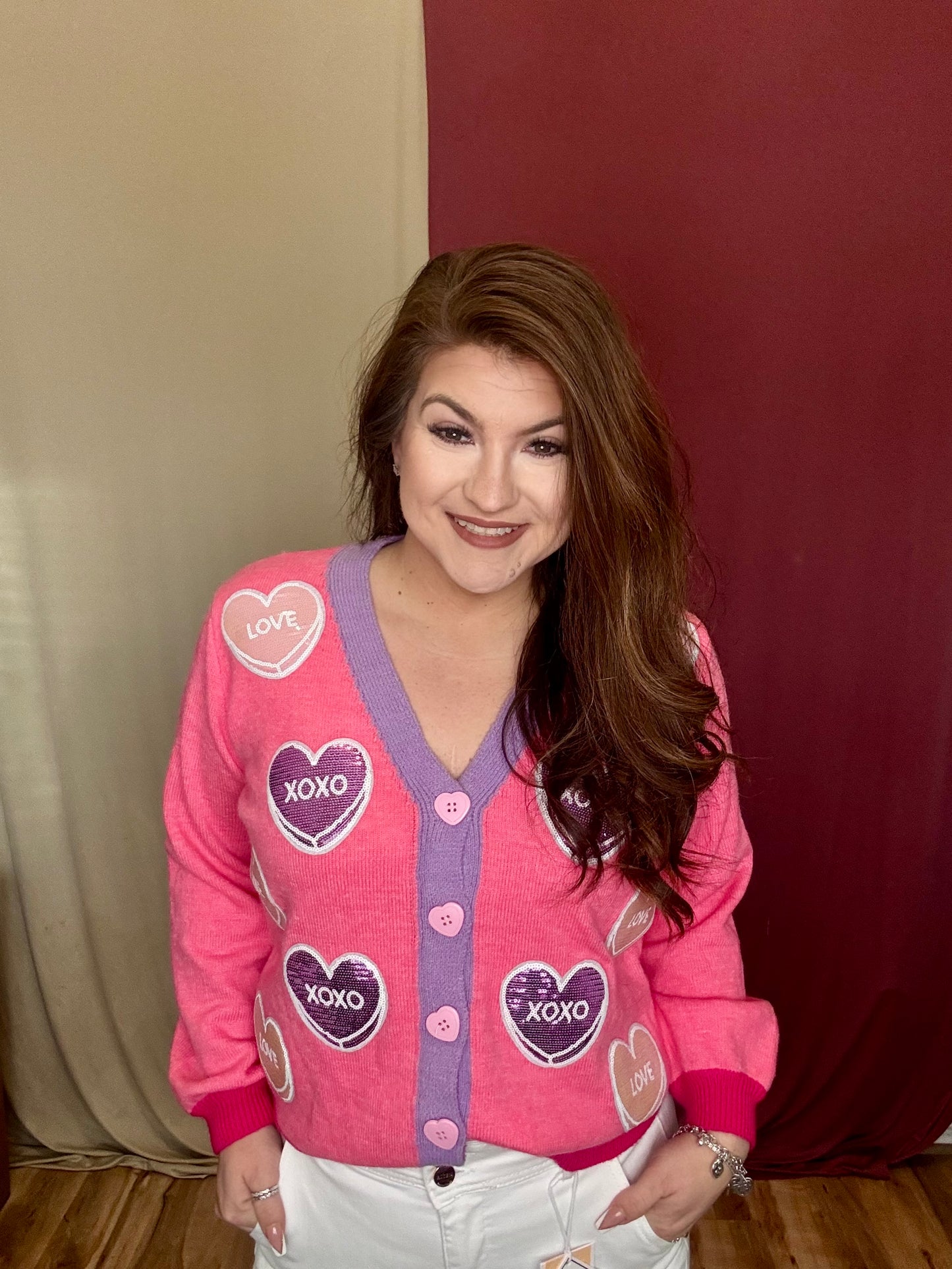 The Gretchen Conversation Hearts Cardigan