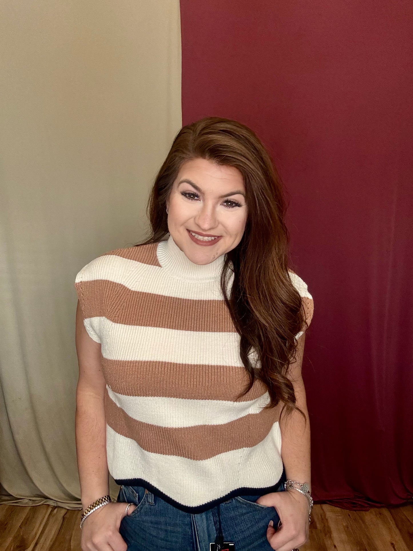 With Ease Striped Sweater- Coco