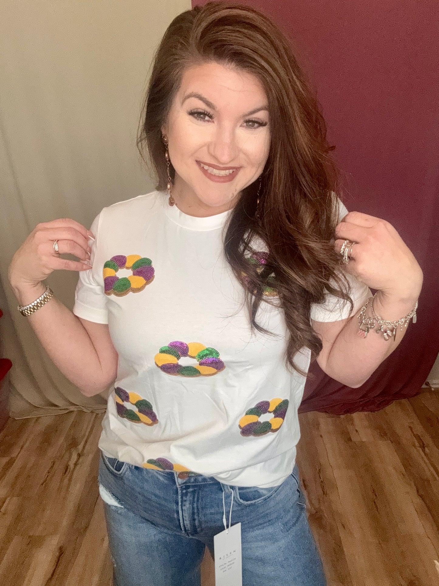 The King Cake Sequin Top