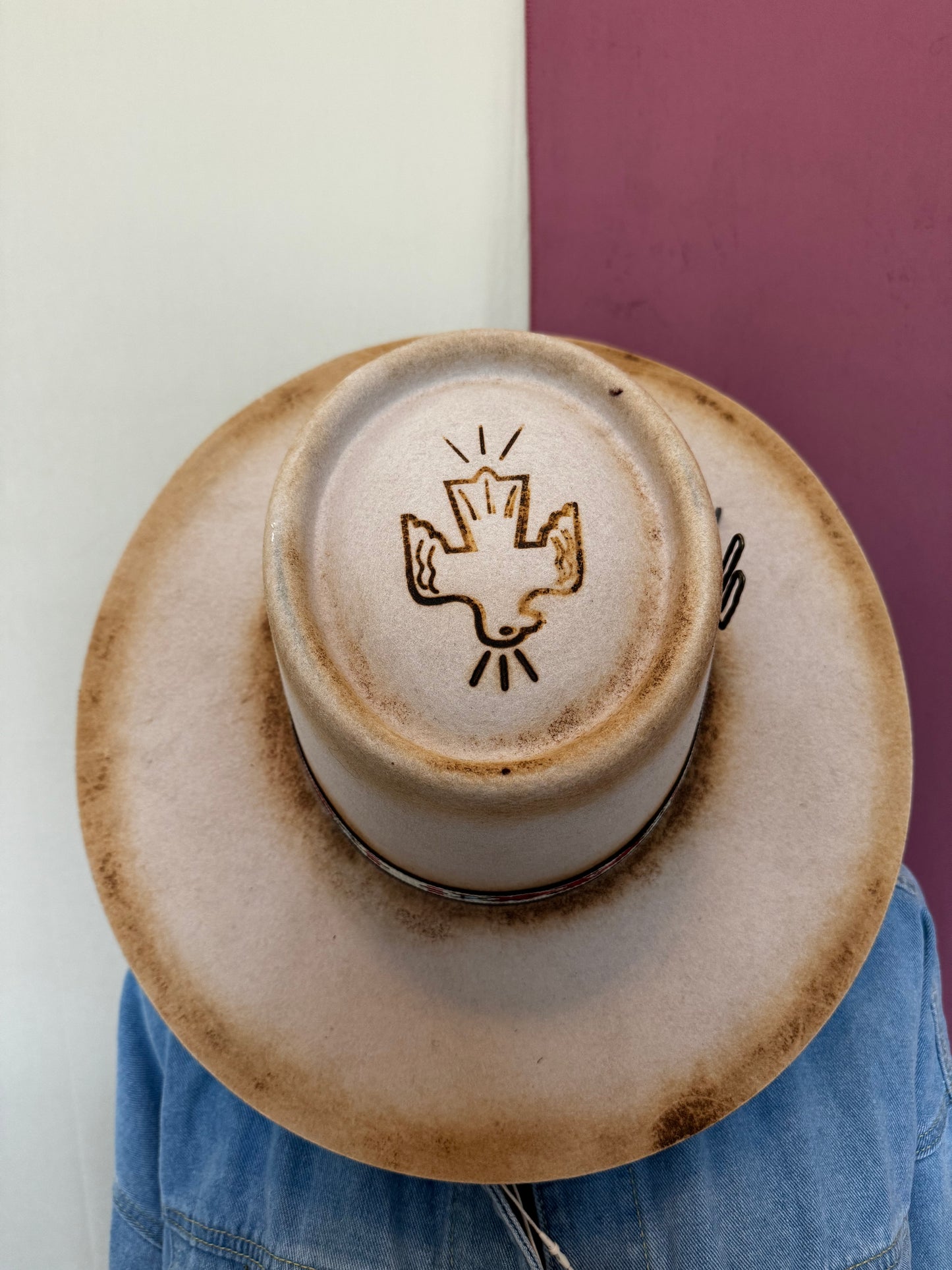 Thunderbird Aztec Embroidered Ribbon Wool Hat