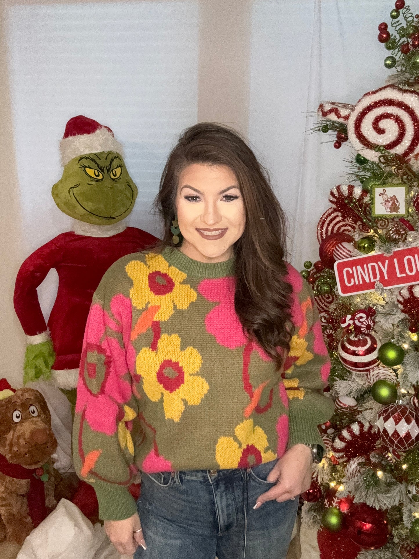 The Deandre Flower Sweater Top