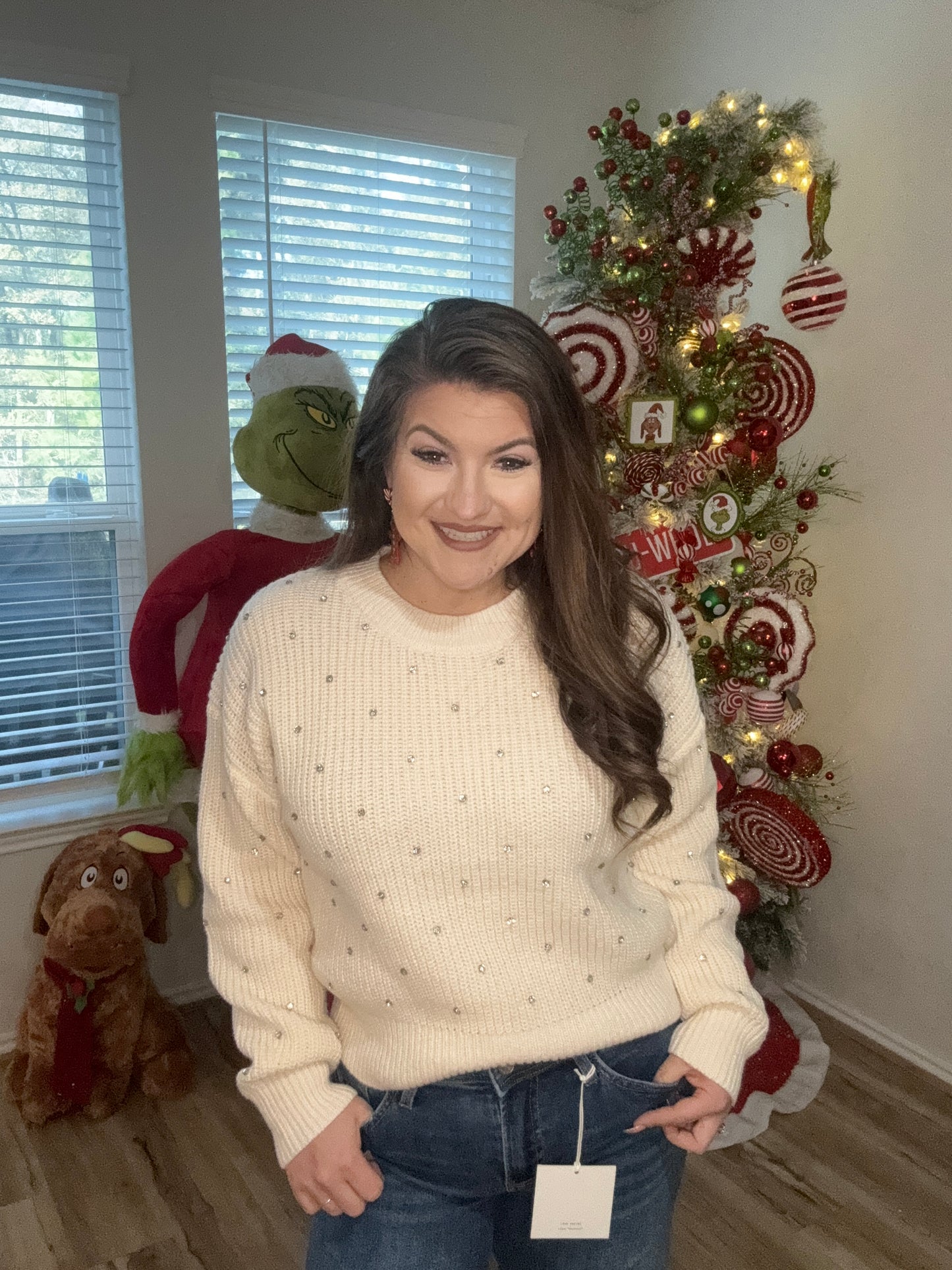 The Sonia Rhinestone Sweater