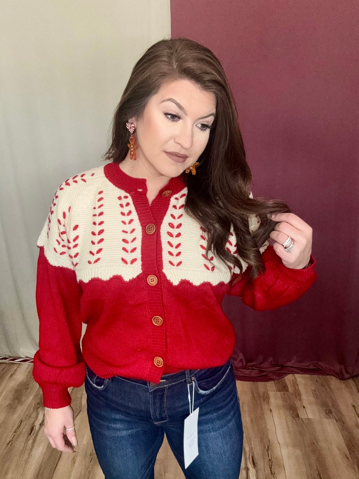 The Maddie Stitched Color Block Cardigan