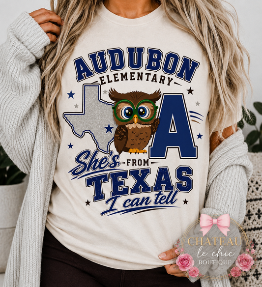 Audubon She's From Texas (with Bling)