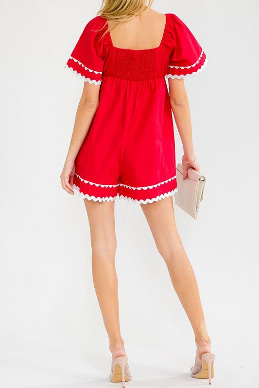 Fiesta Smock Detailed Romper