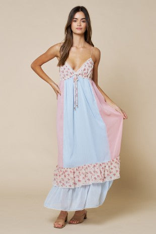 Rosie Color block Floral Dress