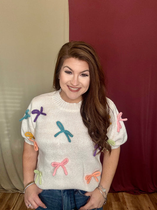 The Paityn Bow Knit Blouse