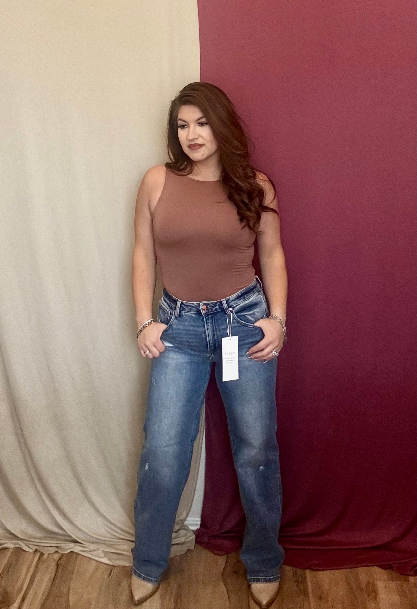 The Risen High Rise Wide Leg Jean