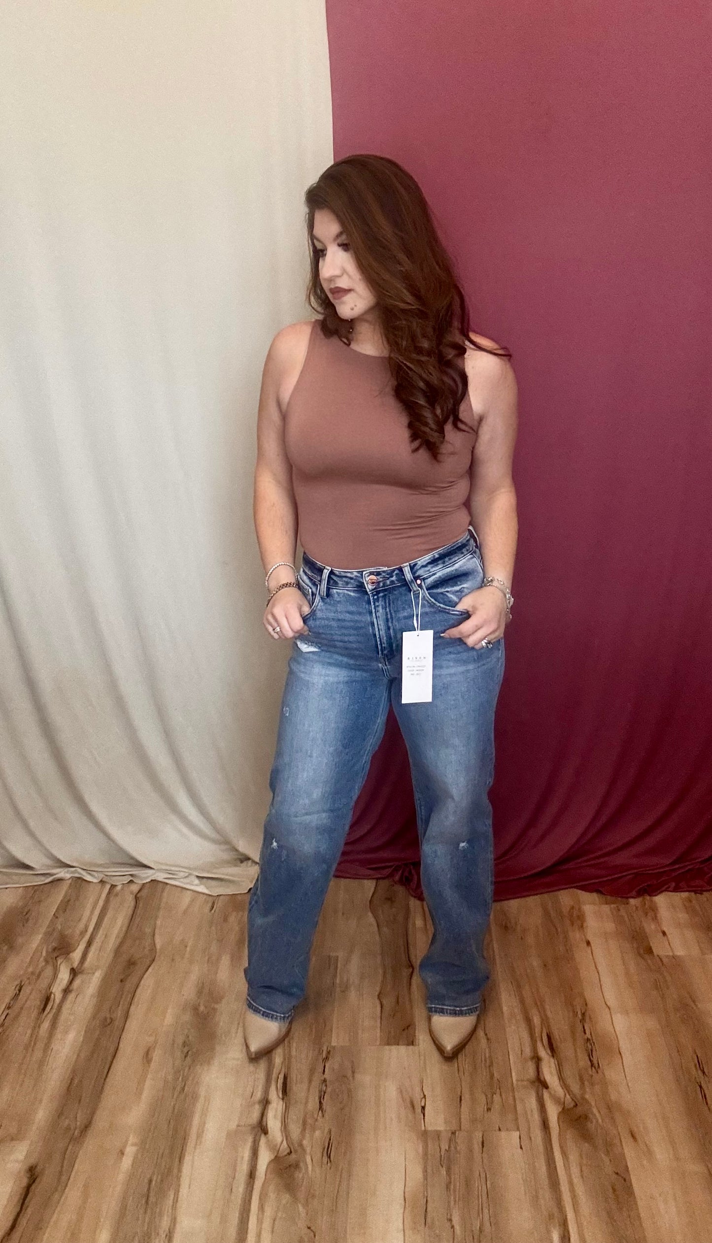 The Risen High Rise Wide Leg Jean
