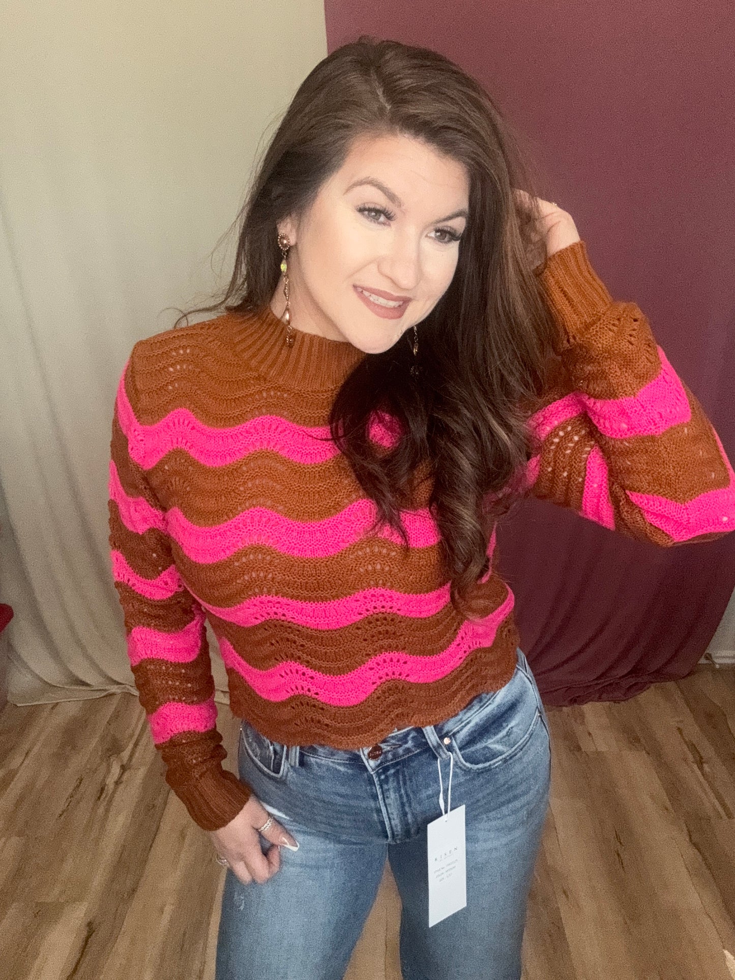 The Khloe Stripped Knit Sweater