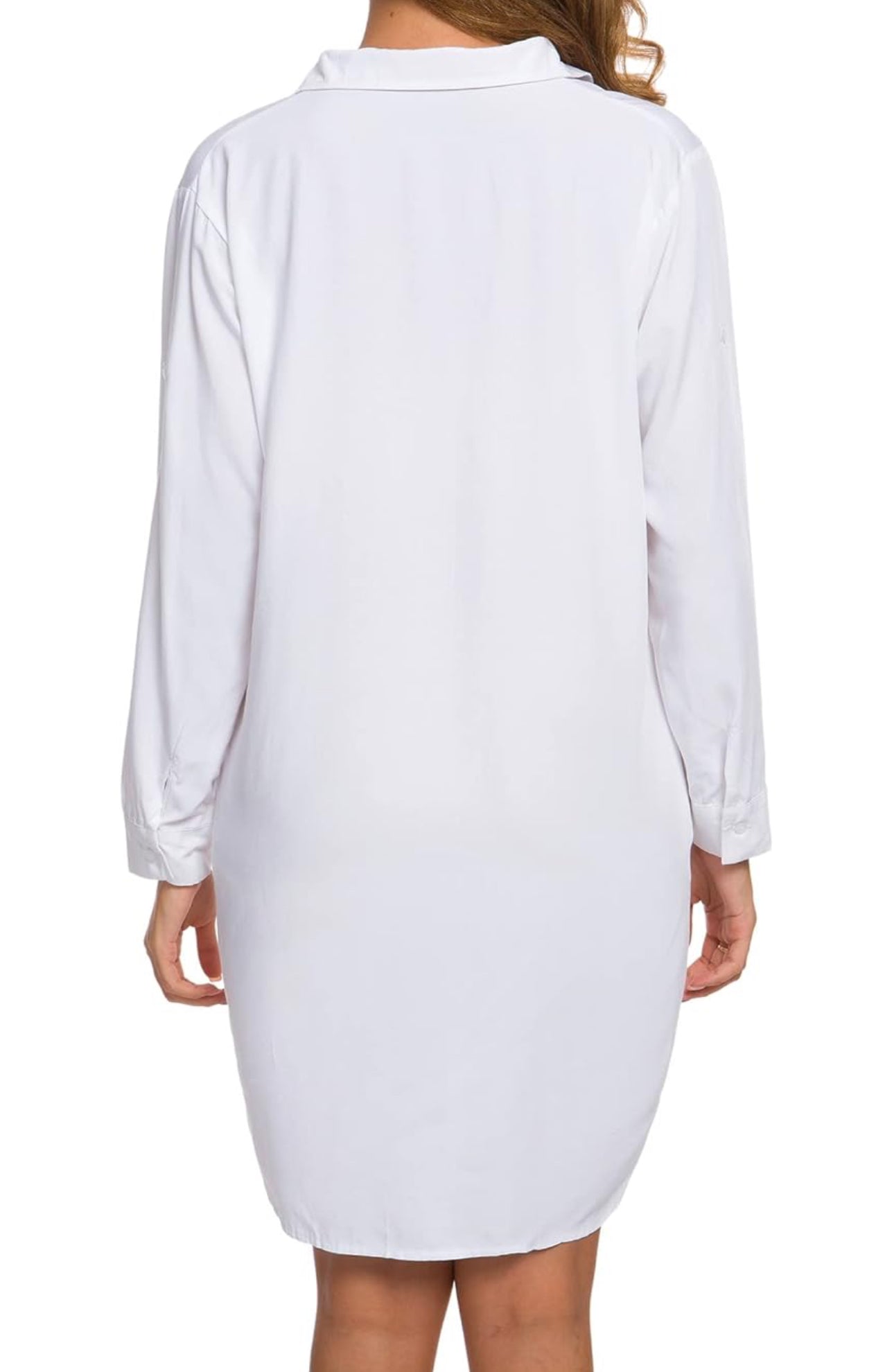 The White Collar Button Down Dress