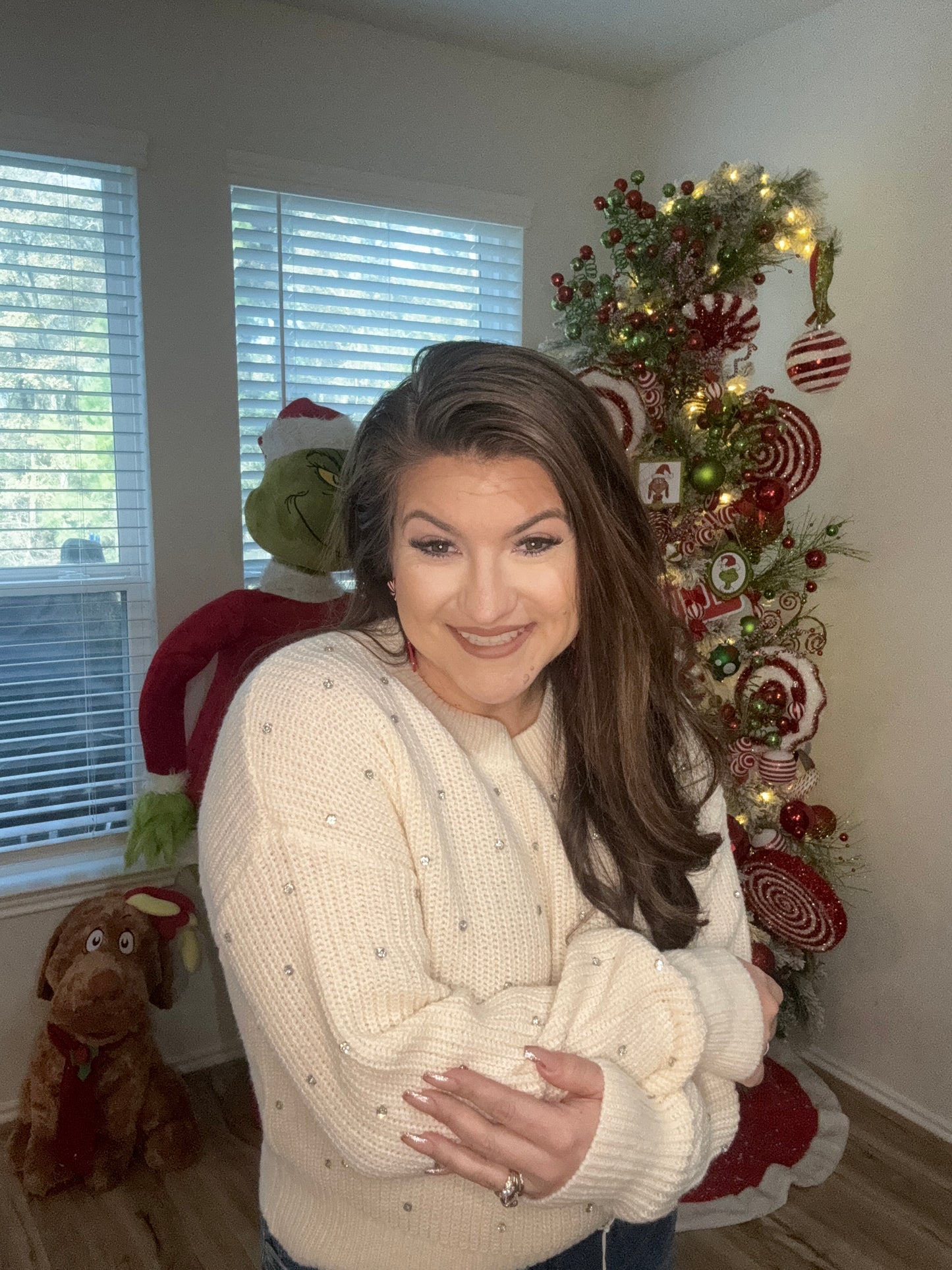 The Sonia Rhinestone Sweater