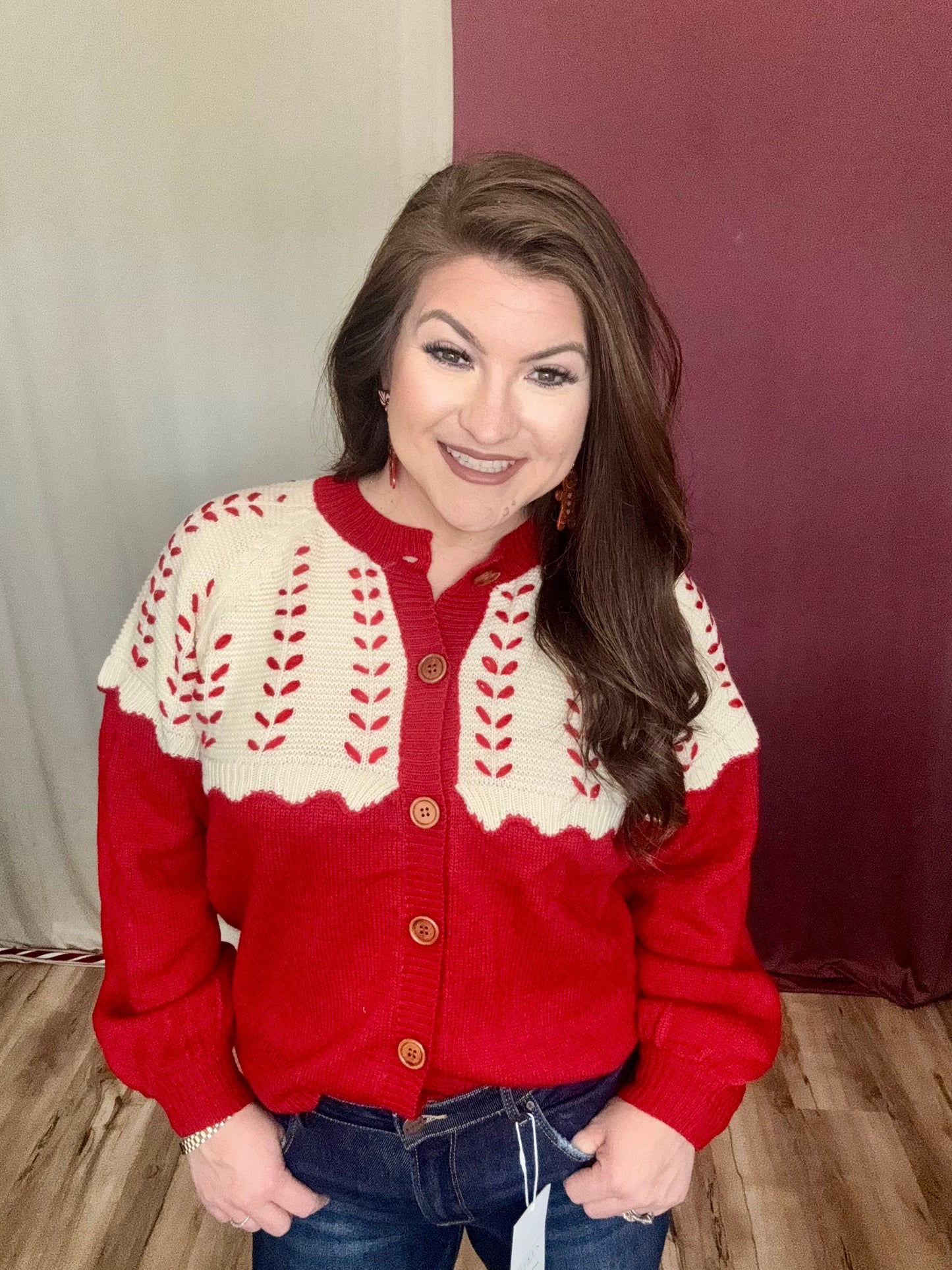 The Maddie Stitched Color Block Cardigan